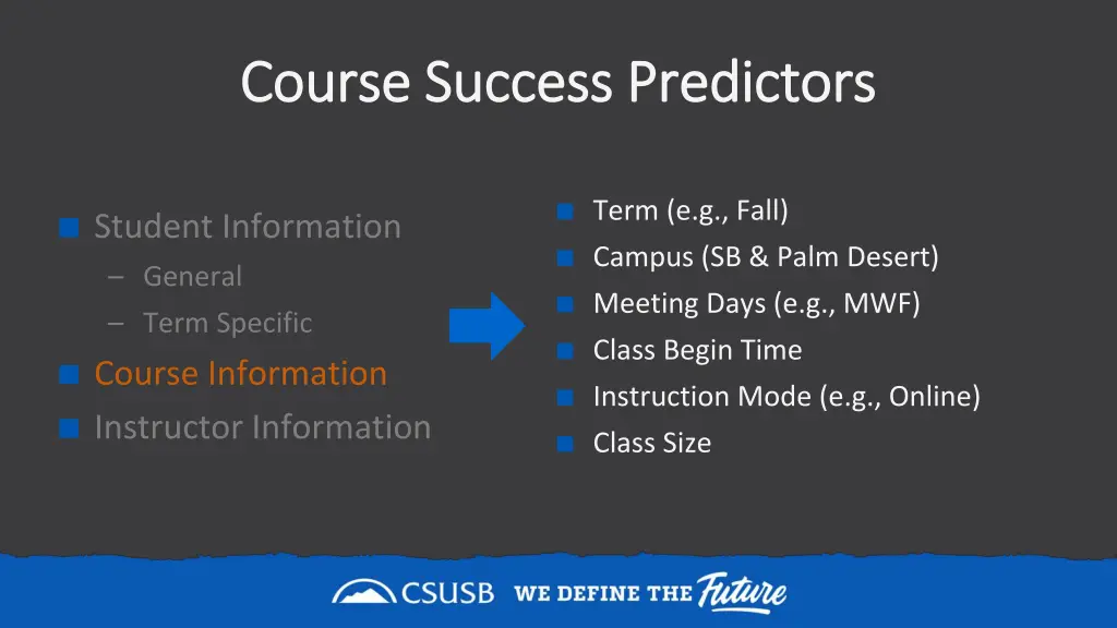 course success predictors course success 2