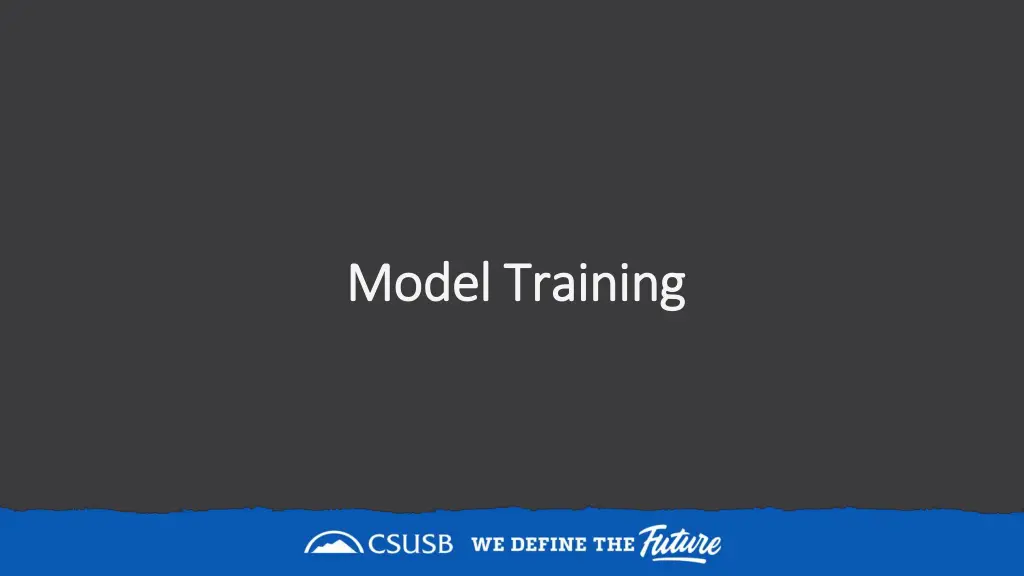 model training model training