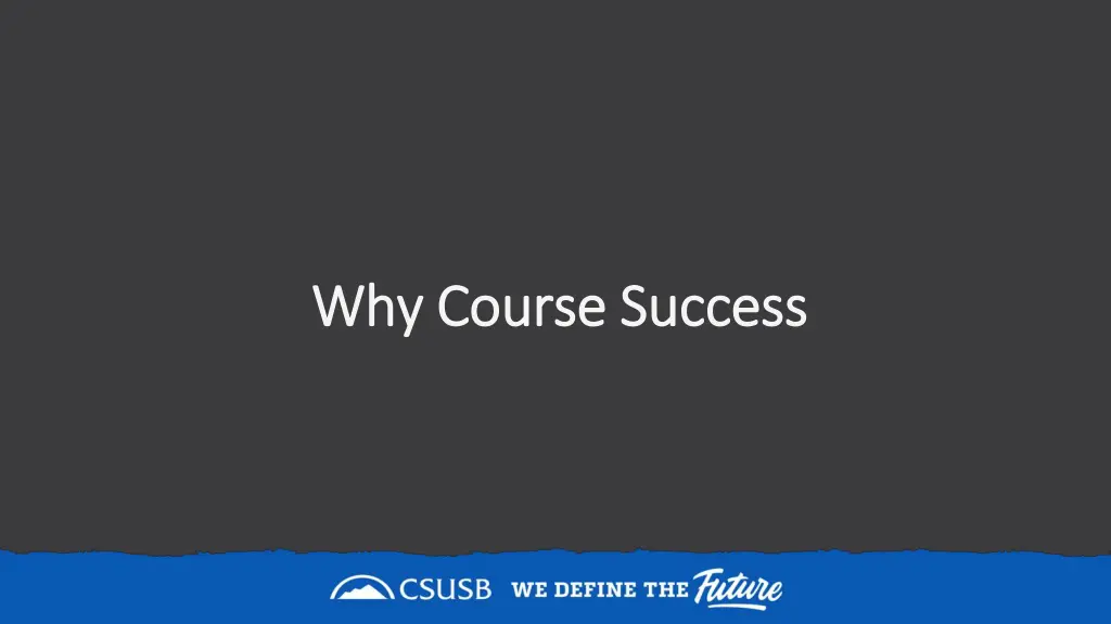 why course success why course success