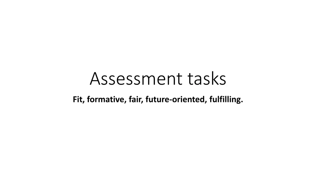 assessment tasks