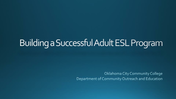 building a successful adult esl program