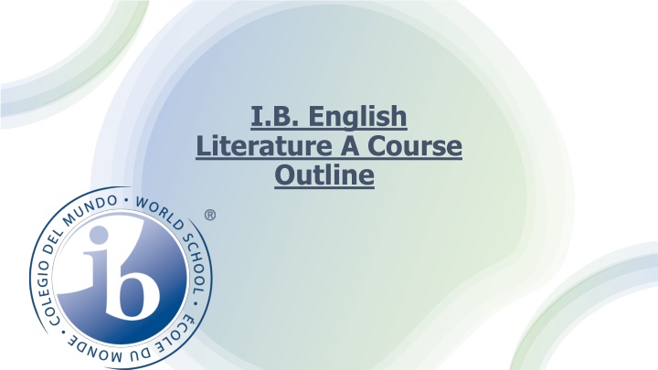 i b english literature a course outline