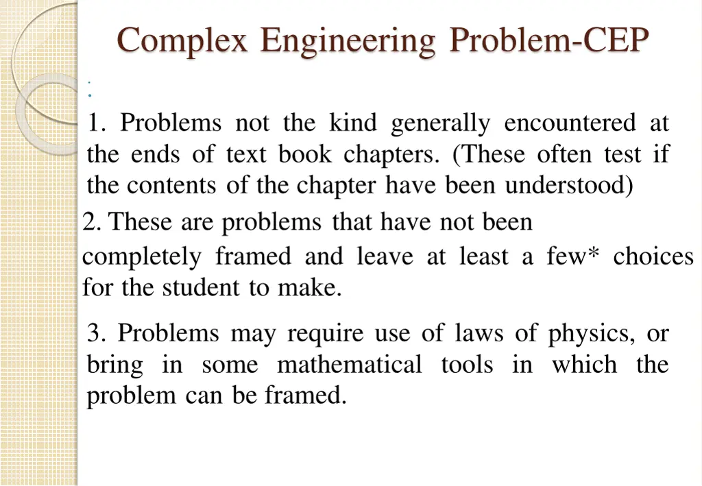 complex engineering problem cep