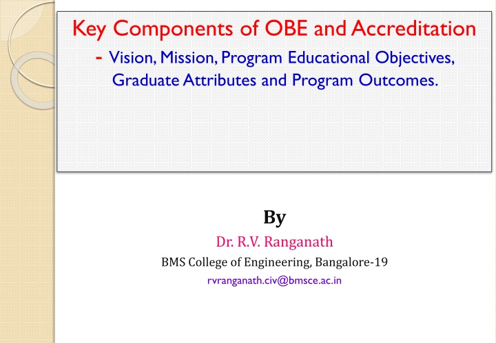 key components of obe and accreditation vision