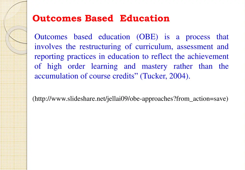 outcomes based education