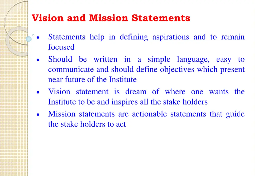 vision and mission statements