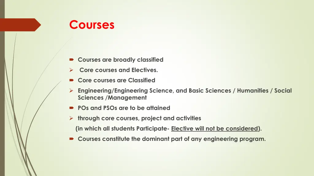 courses