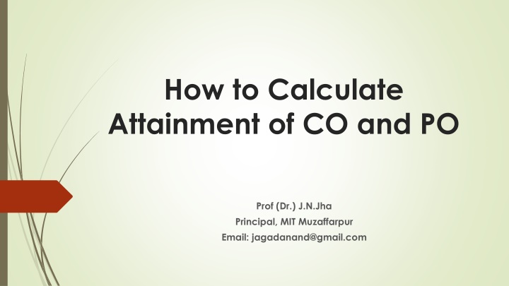 how to calculate attainment of co and po