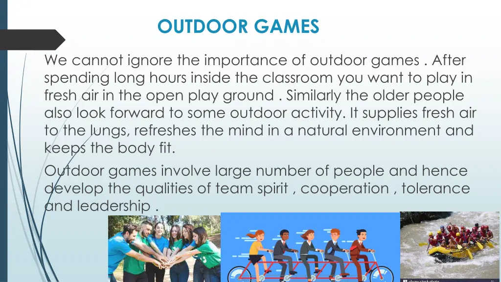 outdoor games