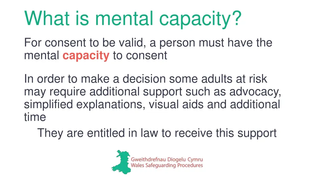 what is mental capacity for consent to be valid 1