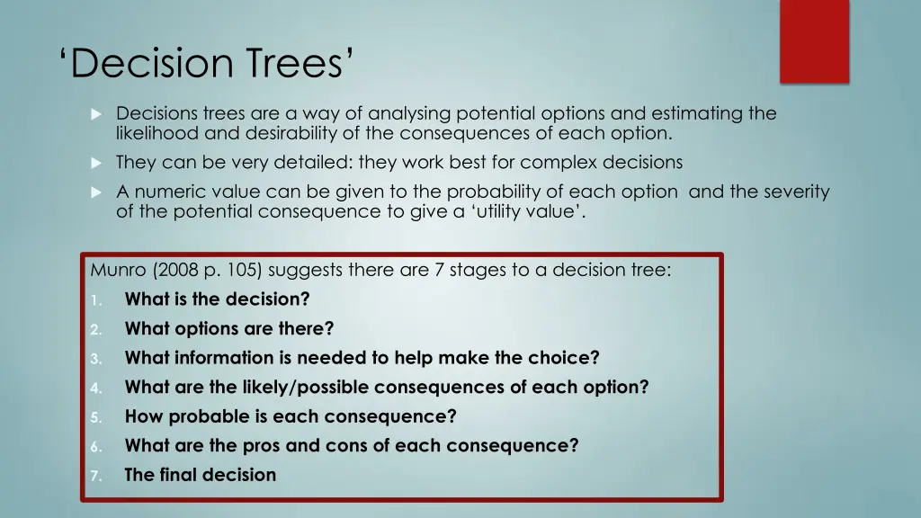 decision trees