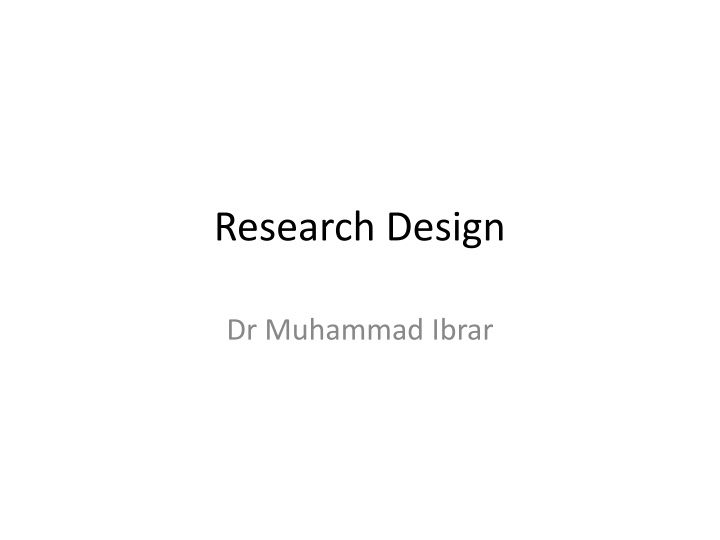 research design