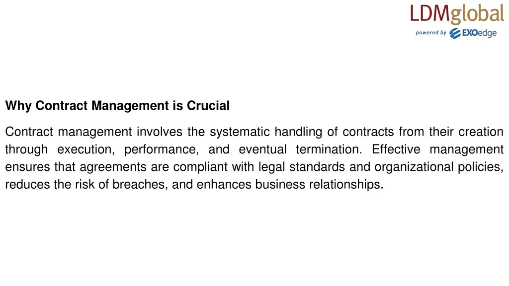 why contract management is crucial