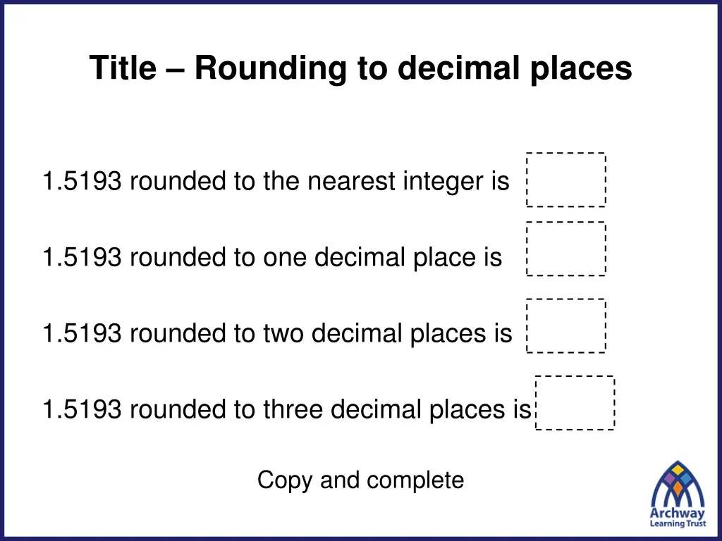 title rounding to decimal places