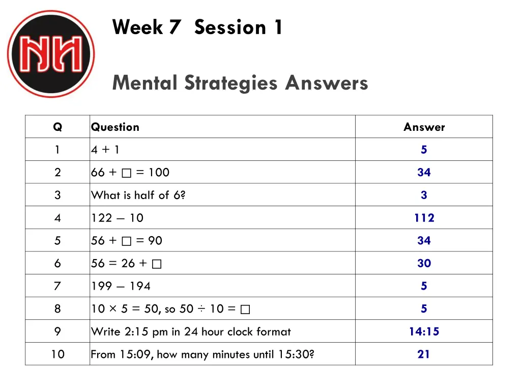 week 7 session 1