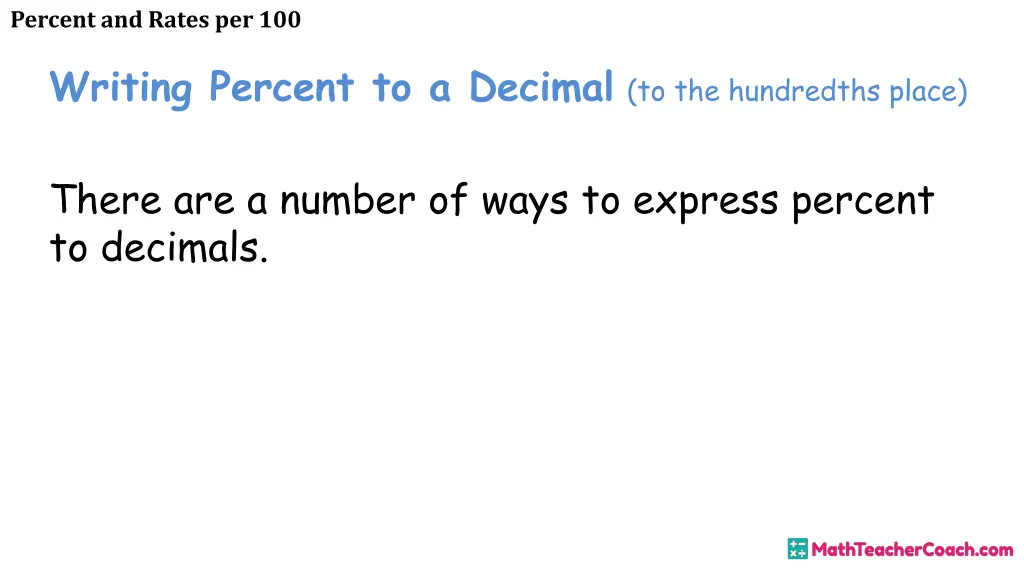 percent and rates per 100 10