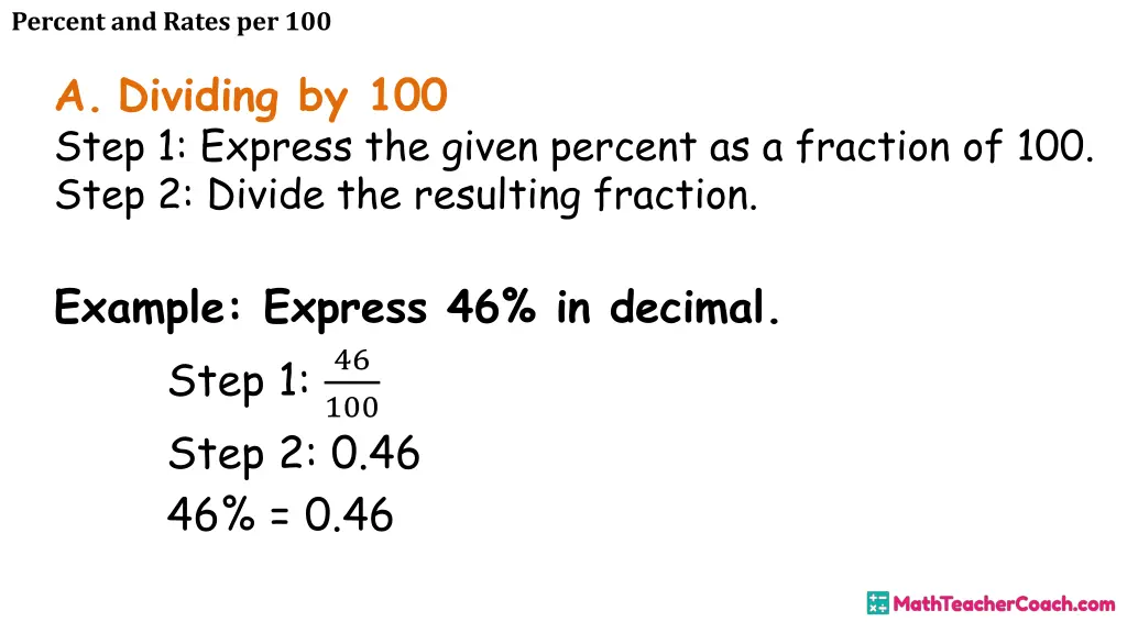 percent and rates per 100 11