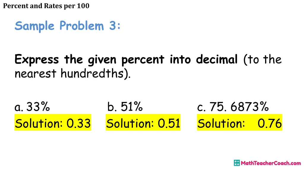 percent and rates per 100 14