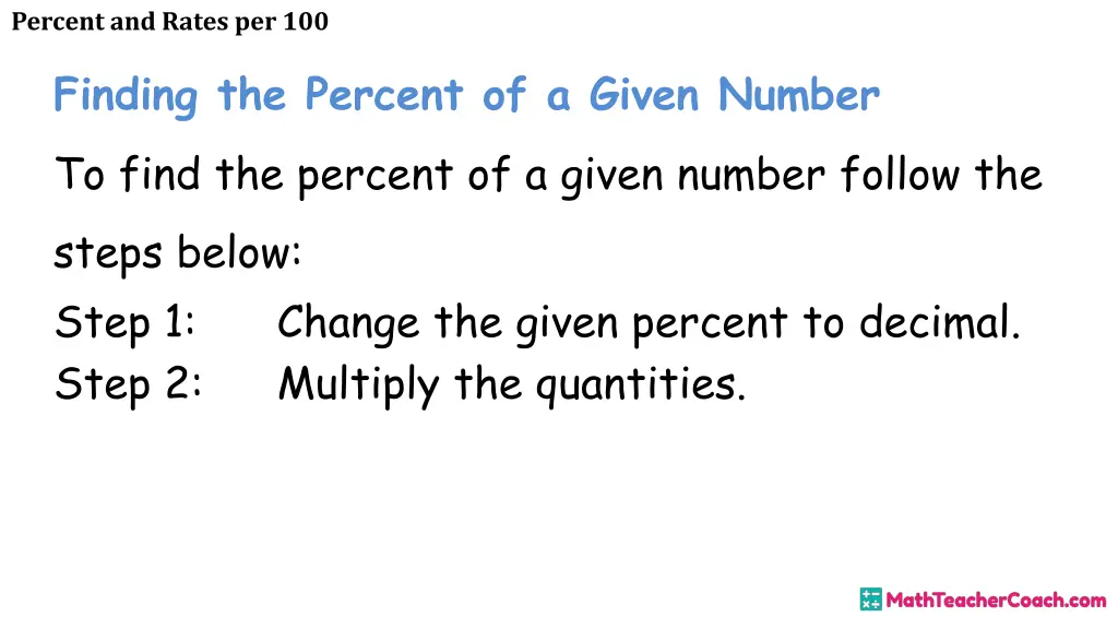 percent and rates per 100 15