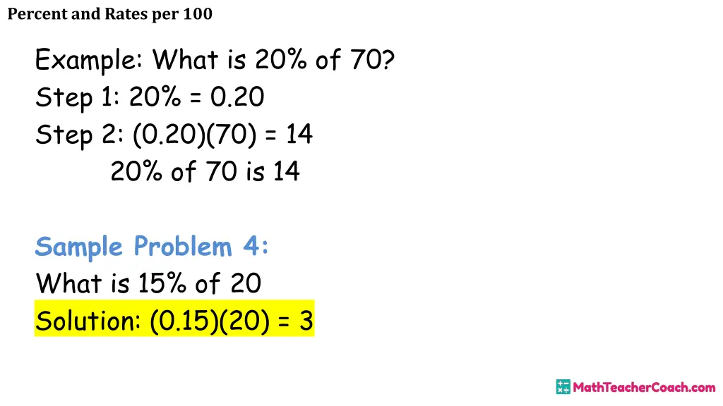 percent and rates per 100 16