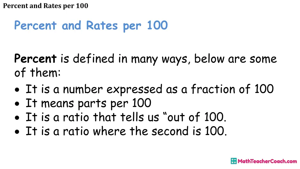 percent and rates per 100 3