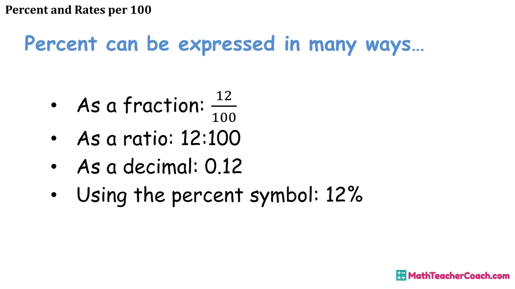 percent and rates per 100 6