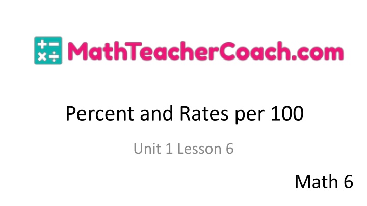 percent and rates per 100