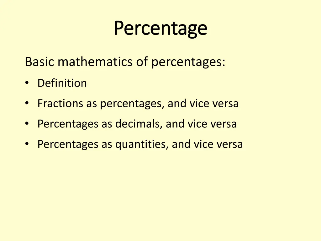 percentage percentage 1