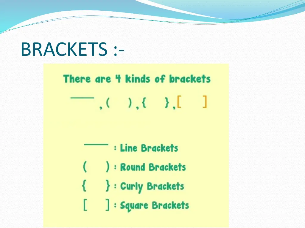 brackets