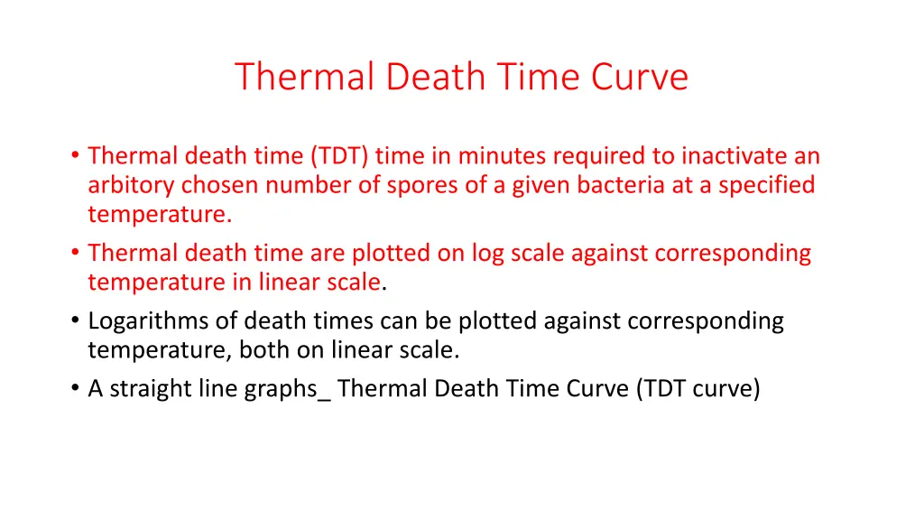 thermal death time curve