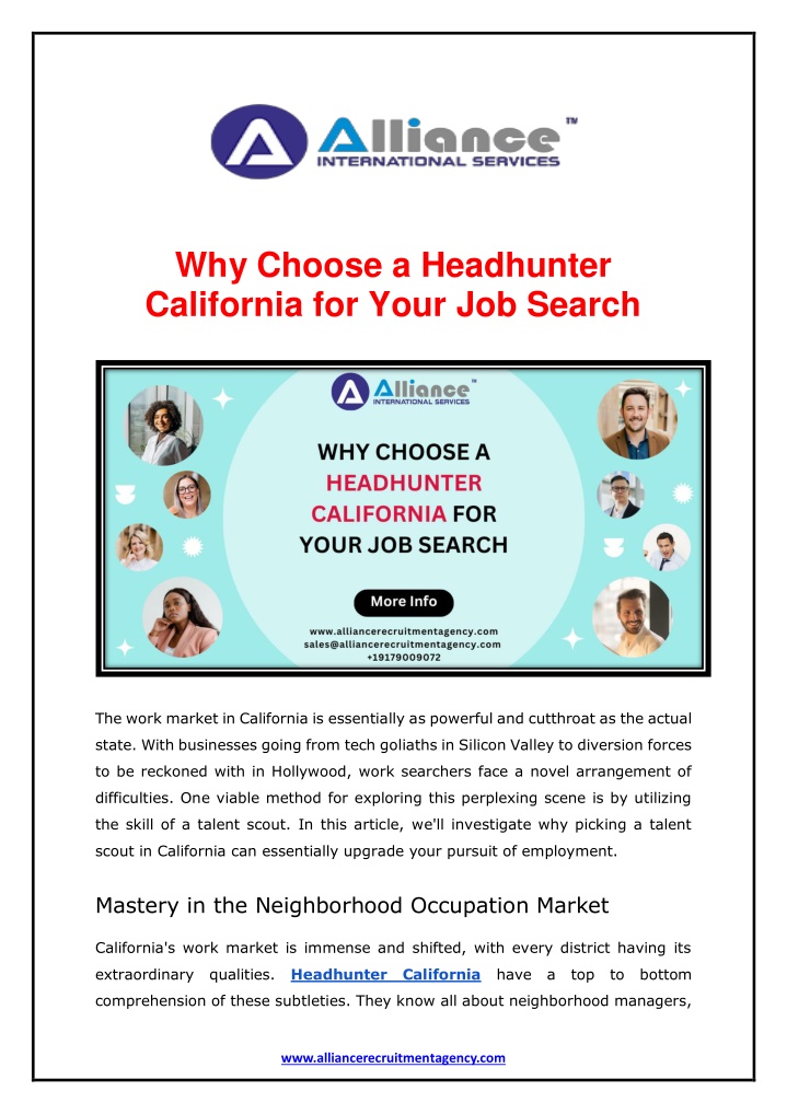 why choose a headhunter california for your