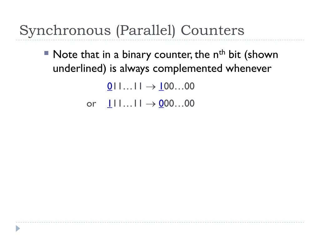 synchronous parallel counters 2