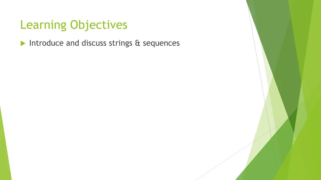 learning objectives