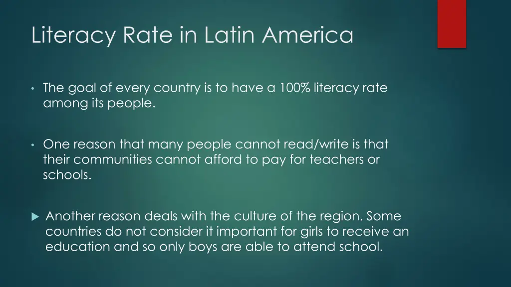 literacy rate in latin america