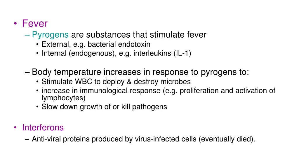 fever pyrogens are substances that stimulate