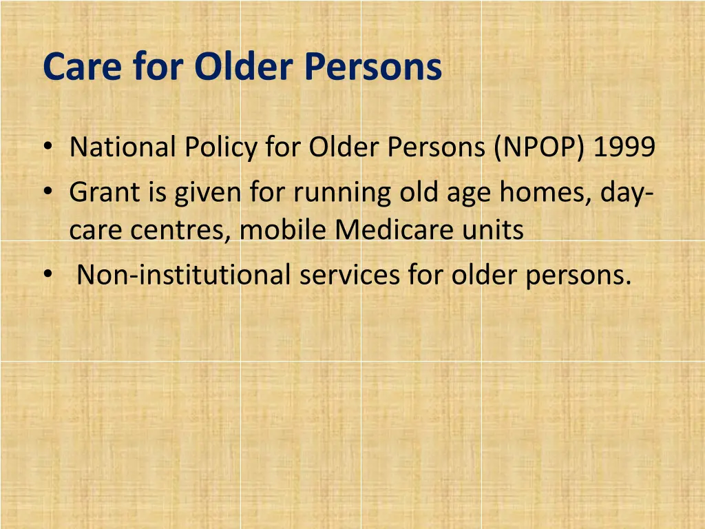 care for older persons