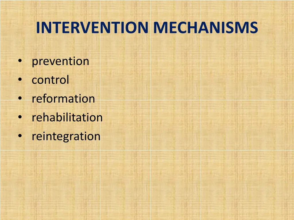 intervention mechanisms