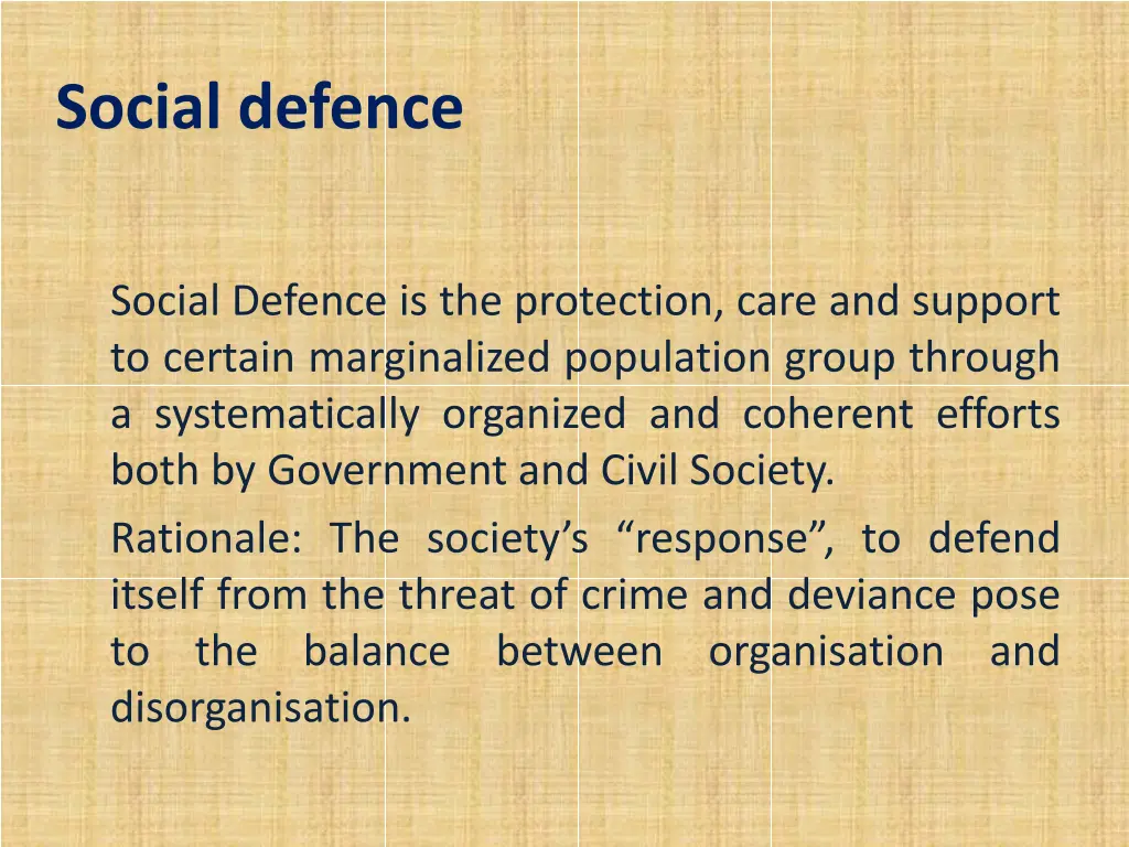 social defence