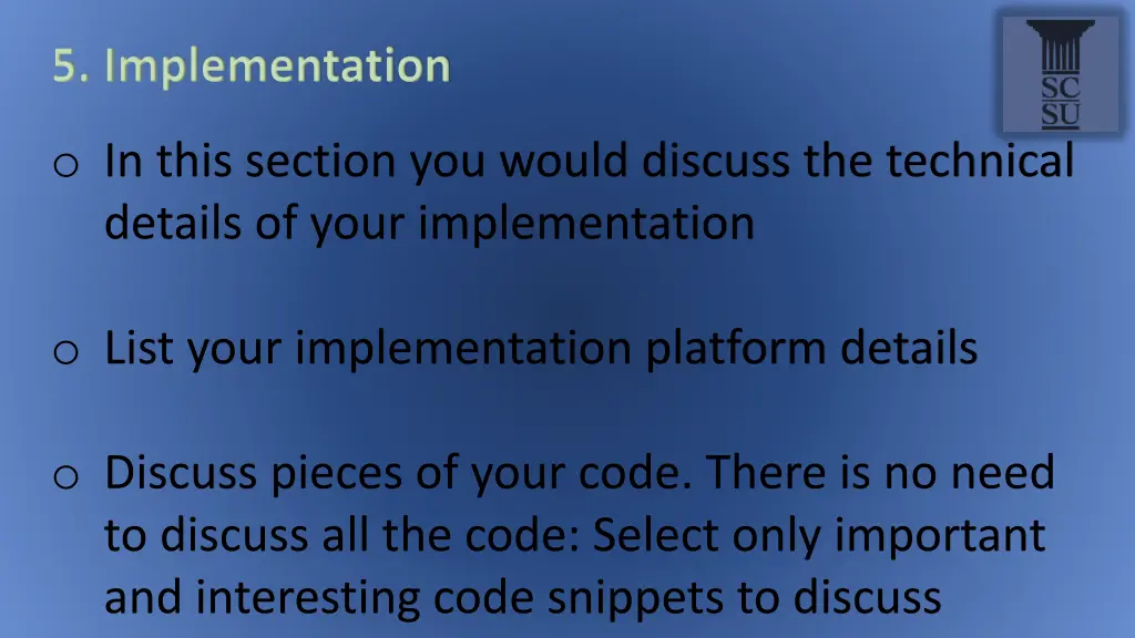 5 implementation