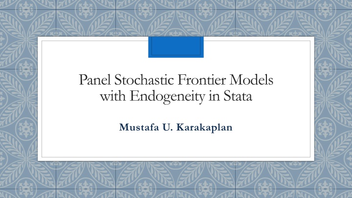 panel stochastic frontier models with endogeneity