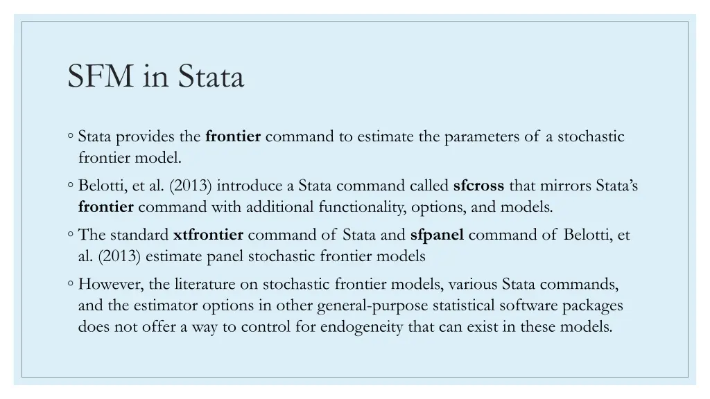 sfm in stata