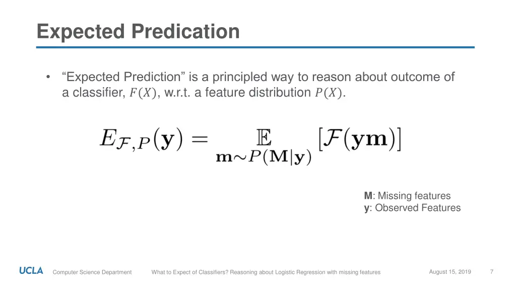 expected predication