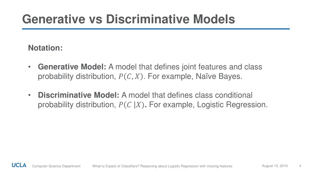 generative vs discriminative models