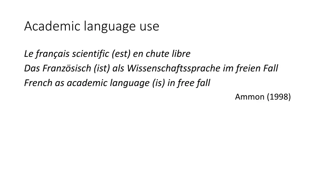 academic language use