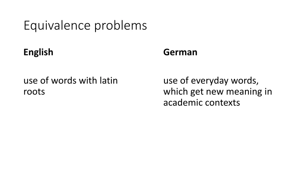 equivalence problems 1