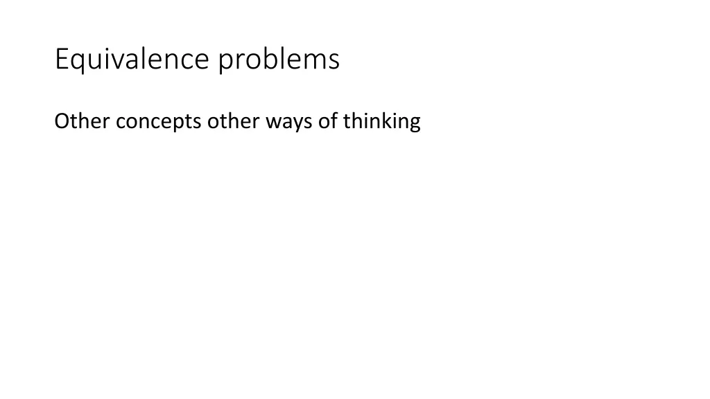 equivalence problems 5