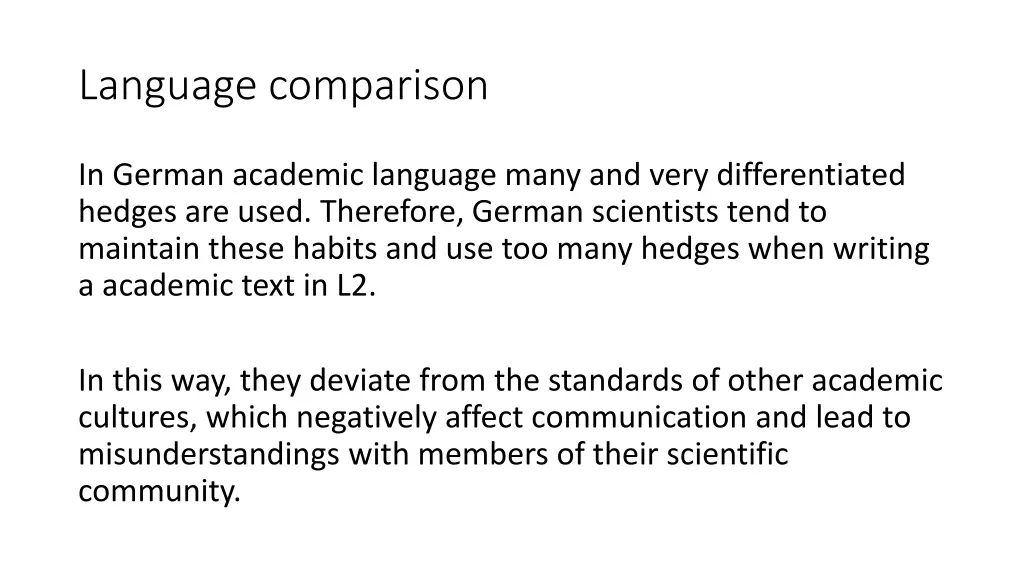 language comparison 1