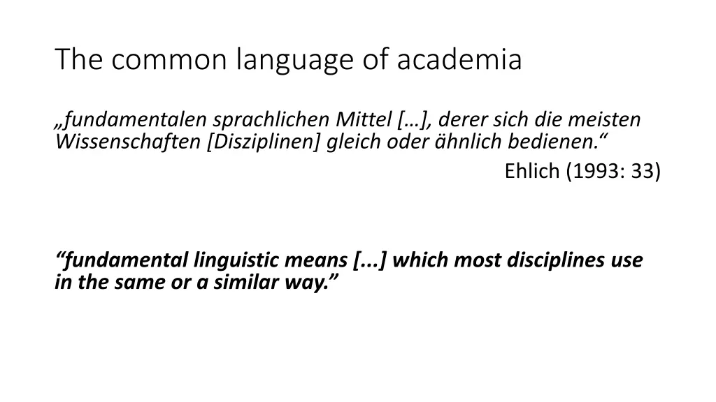 the common language of academia 2