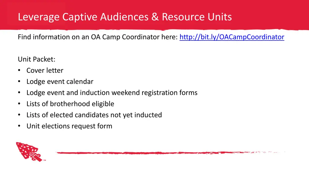 leverage captive audiences resource units