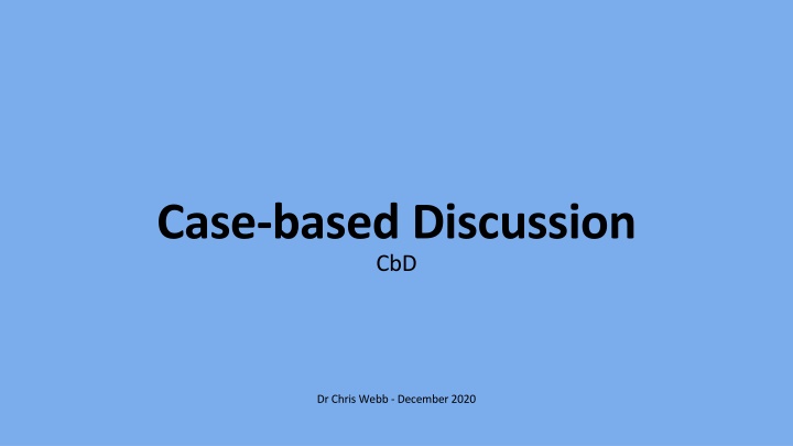 case based discussion cbd